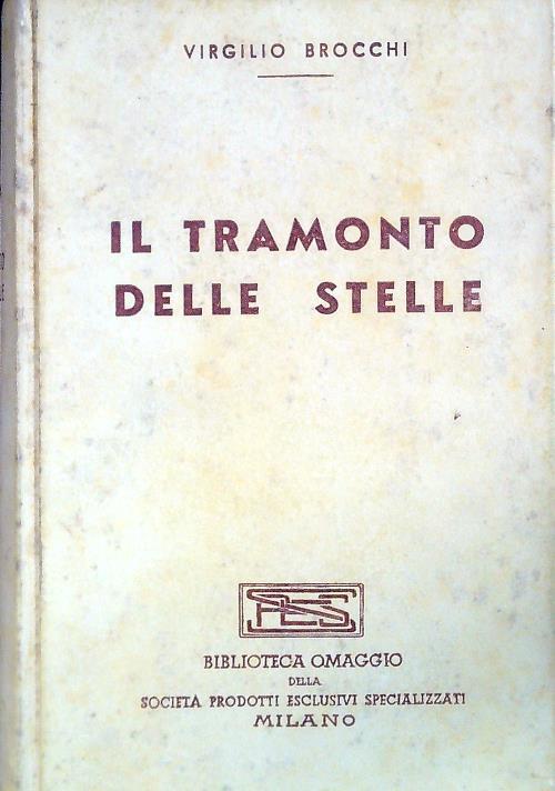 tramonto delle stelle - Virgilio Brocchi - copertina