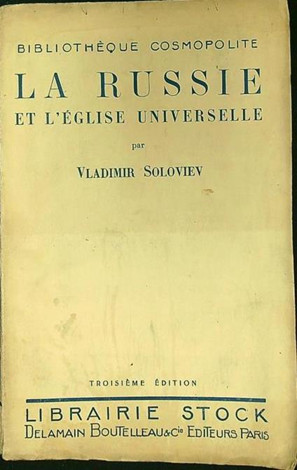 Russie et l'englise universelle - Vladimir Soloviev - copertina