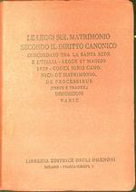 leggi sul matrimonio secondo il diritto canonico