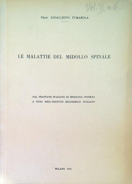 malattie del midollo spinale - Gioacchino Fumarola - copertina