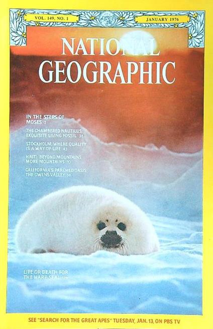 National Geographic vol 149, n 1/January 1976 - copertina