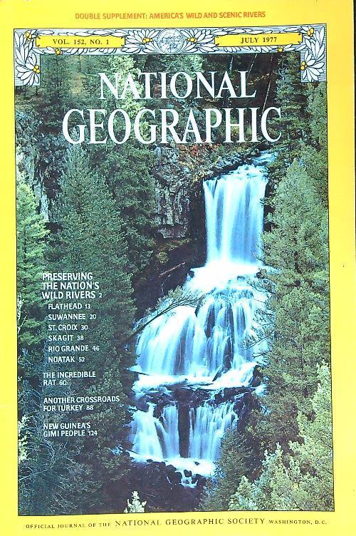 National Geographic vol 152, n 1/July 1977 - copertina