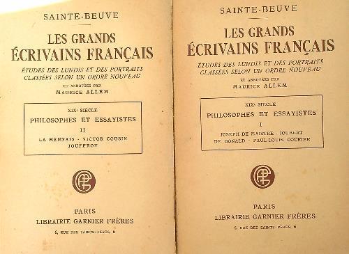 Grands Ecrivains Francais. XIX Siecle. Tome 1-2 - Charles A. Sainte-Beuve - copertina