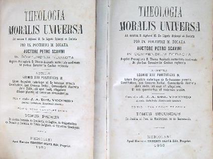 Theologia moralis universa 2 VV - Pietro Savini - copertina