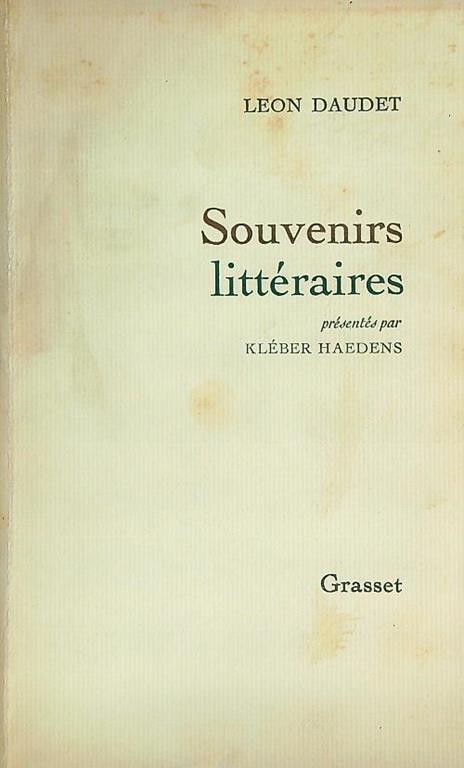 Souvenirs litteraires - Leon Daudet - copertina