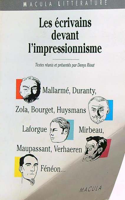 écrivains devant l'impressionnisme - copertina