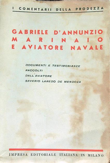 Gabriele d'annunzio marinaio e aviatore navale - copertina