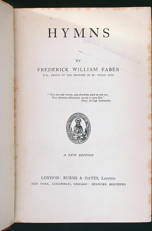 Hymns - Frederick W. Faber - copertina