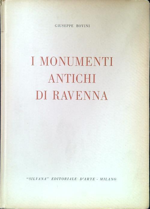 monumenti antichi di Ravenna - Giuseppe Bovini - copertina