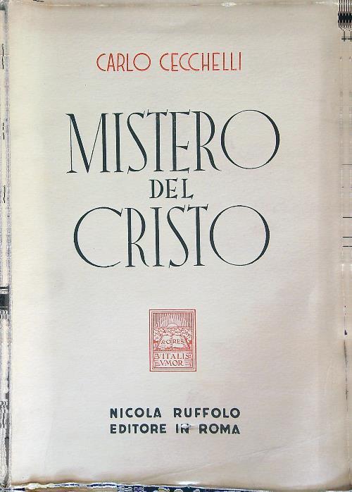 Mistero del Cristo - Carlo Cecchelli - copertina