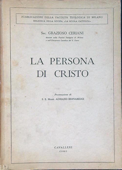 persona di Cristo - Grazioso Ceriani - copertina