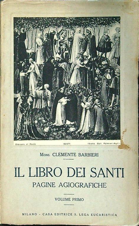 libro dei santi vol I - Clementi Barbieri - copertina