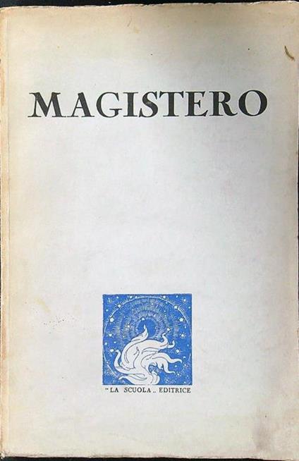 Magistero vol I - Agosti - copertina