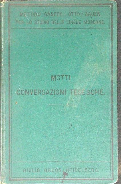 Conversazioni tedesche - Pietro Moretti - copertina