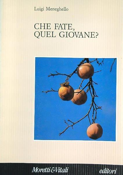 Che fate, quel giovane? - Luigi Meneghello - copertina