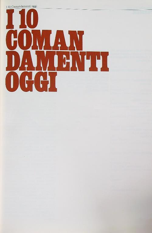 10 comandamenti oggi - copertina