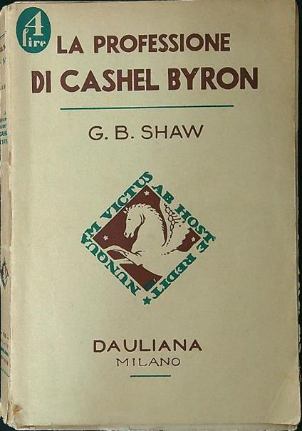 professione di Cashel Byron - G. B. Shaw - copertina