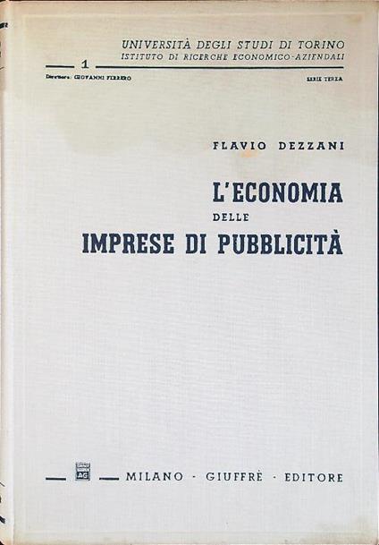 economia delle imprese di pubblicità - Flavio Dezzani - copertina