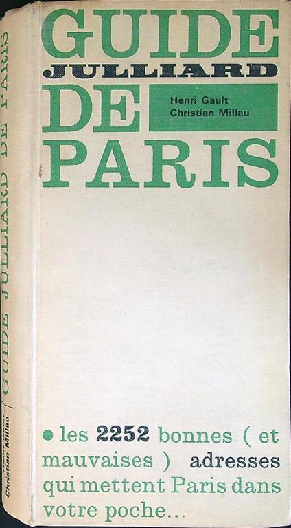 Guide Julliard de Paris - Henri Gault - copertina