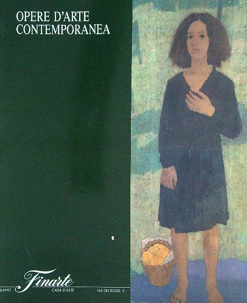 Asta 754 - Opere d'arte contemporanea Milano 24 ottobre 1990 Finarte - copertina