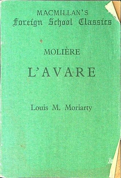 Avare - Molière - copertina
