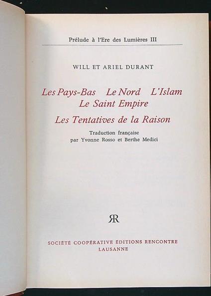 Histoire de la Civilisation tome 22 - Will e Ariel Durant - copertina