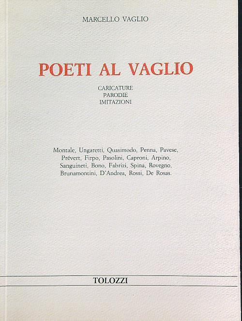 Poeti al vaglio - Marcello Vaglio - copertina