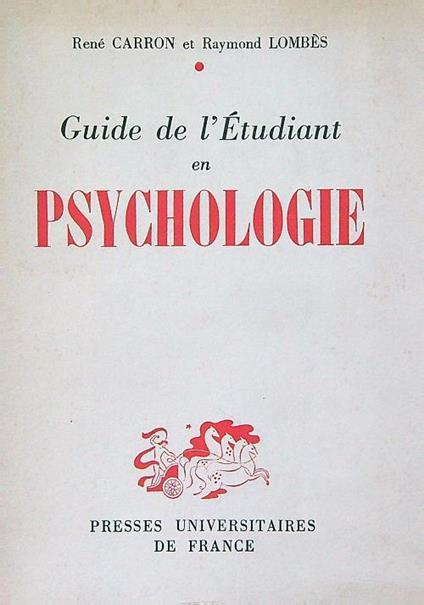 Guide de l'etudiant en psychologie - Renè Carrion - copertina
