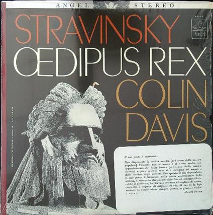 Oedipus rex vinile - Vinile LP di Sir Colin Davis