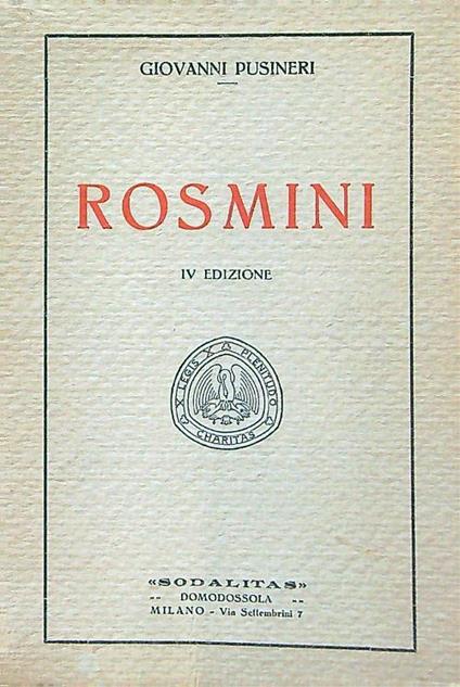 Rosmini - Giovanni Pieri - copertina