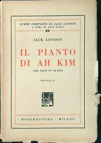 pianto di Ah Kim - Jack London - copertina