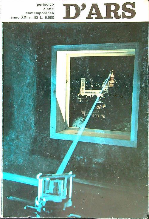 D'Ars n. 92/1980 - copertina