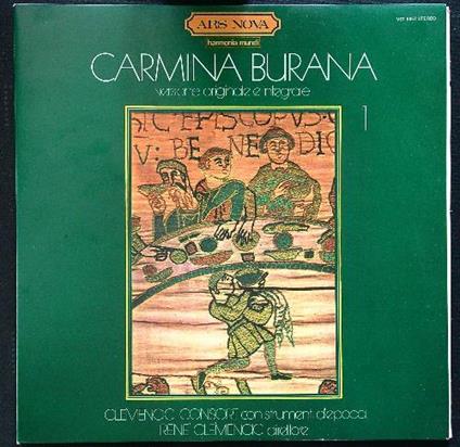 Ars Nova Carmina 1 Burana vinile - copertina