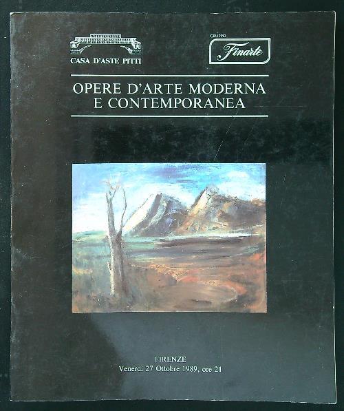 Asta opere d'arte contemporanea 27 ottobre 1989 - copertina