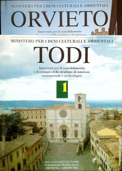 Ministero per i beni culturali e ambientali 2 Vol. Todi - Orvieto - copertina