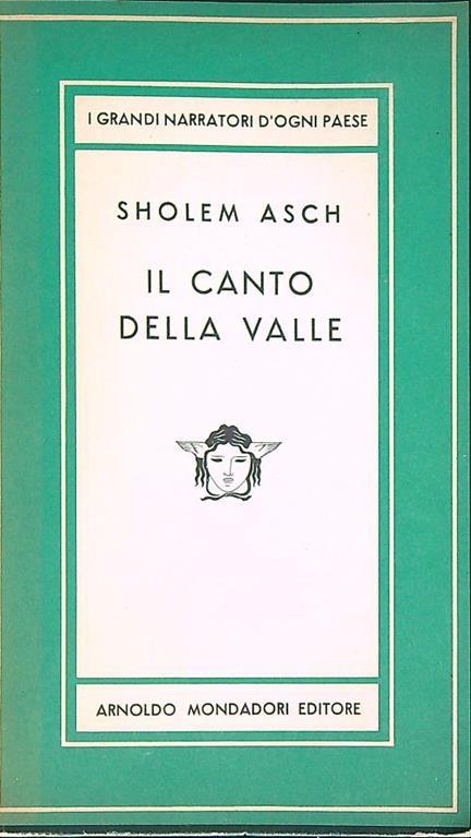 Il canto della valle - Sholem Asch - copertina