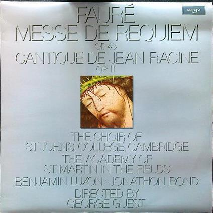 Faure' messe de requiem op.48 Cantique de Jean Racine op.11 vinile - copertina