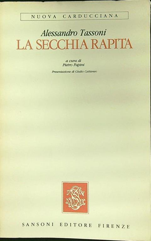 La secchia rapita - Alessandro Tassoni - copertina