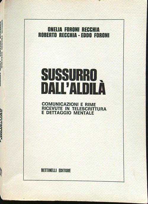 Sussurro dall'aldilà - copertina