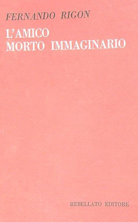 L' amico morto immaginario - Fernando Rigon - copertina