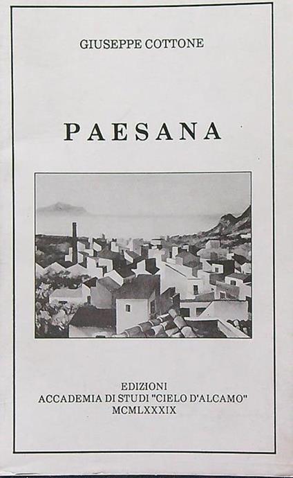 Paesana - Giuseppe Cottone - copertina