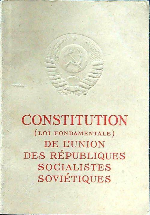 Constitution de l'union des republiques socialistes sovietiques - copertina