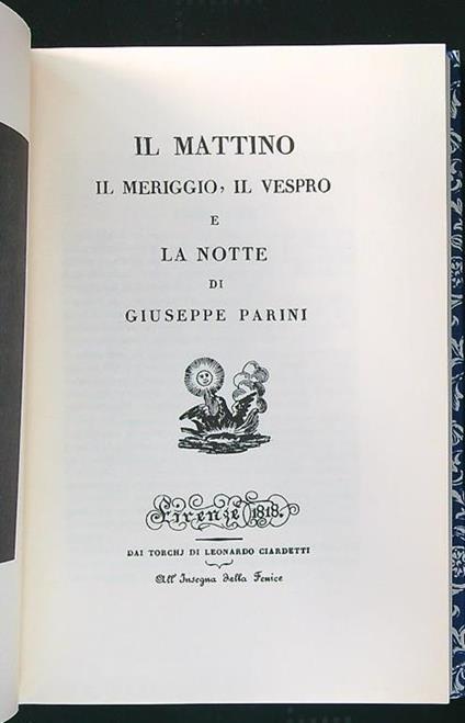 Il giorno - Giuseppe Parini - copertina