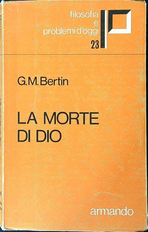 La morte di Dio - G. M. Bertin - copertina