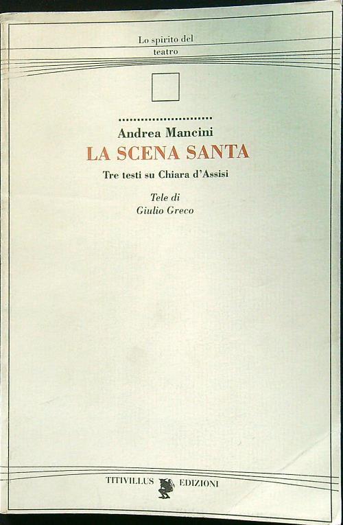 La scena santa - Andrea Mancini - copertina