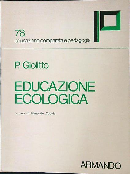 Educazione ecologica - P. Giolitto - copertina
