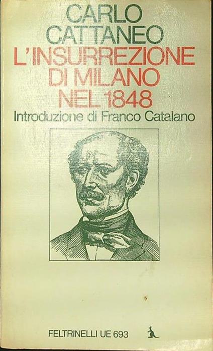 L' insurrezione a Milano nel 1848 - Carlo Cattaneo - copertina