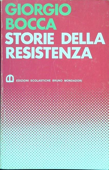 Storie della resistenza - Giorgio Bocca - copertina