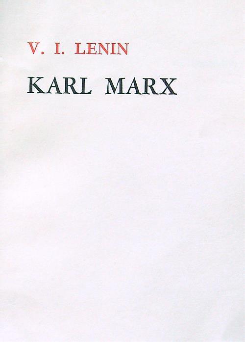 Karl Marx - Lenin - copertina