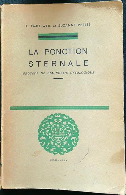 La ponction sternale - Emile-Weil - copertina